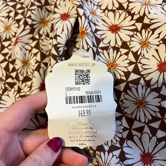 NWT Altar’d State floral wrap mini dress size S - Picture 3 of 4